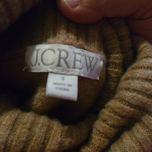 J.Crew Wool Alpaca Blend Turtleneck Sweater Tan Size Small - Picture 3 of 7